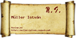 Müller István névjegykártya