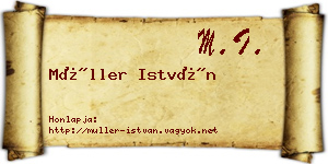 Müller István névjegykártya