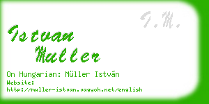 istvan muller business card