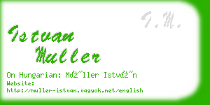 istvan muller business card